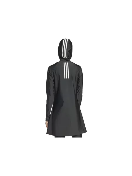 Pruhovaný dlhý top Adidas s dlhými rukávmi čierna