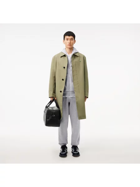 Lacoste Bluza Z Polaru Z Kieszenią Kangurkową I Zamkiem Błyskawicznym szara