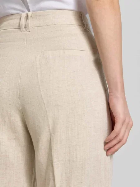 Szerokie spodnie materiałowe z mieszanki lyocellu model Teni krój wide fit Cph Muse beżowe
