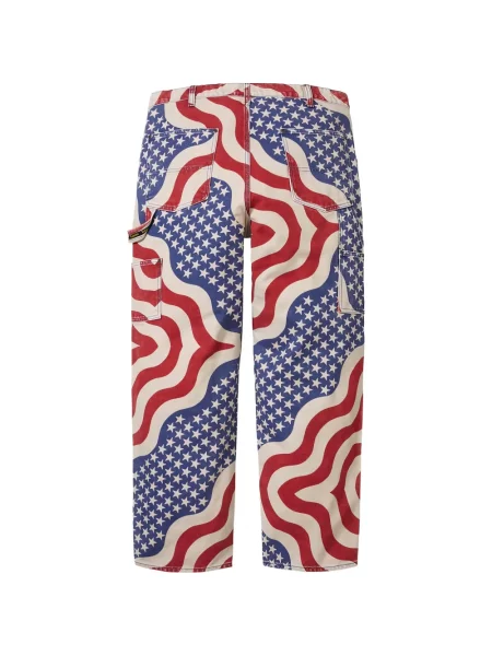 Pantaloni Supreme cu imagine albastru