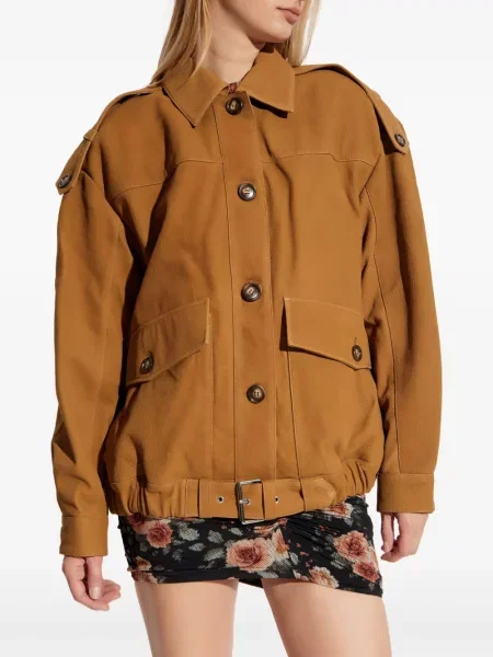 Geacă Iro din piele de căprioară maro