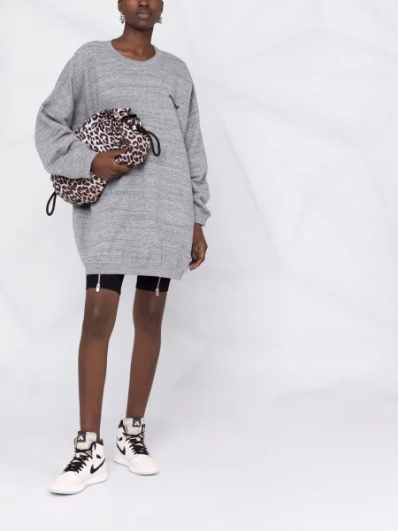 Raštuotas kostiumas suknele Dsquared2 pilka