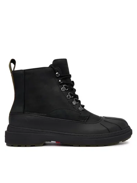 Tommy Hilfiger Ghete Outdoor Rubber Lth Boot Wpm negru