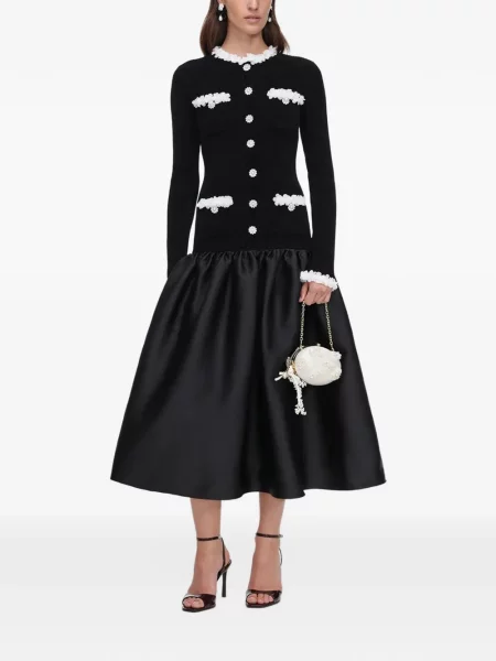 Rochie Self-portrait tricotate negru