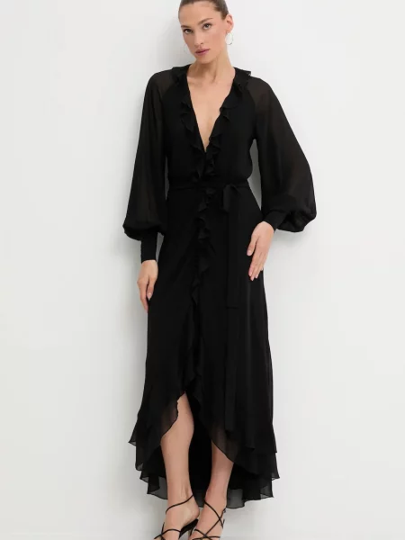 Сукня Bardot maxi розкльошена чорний