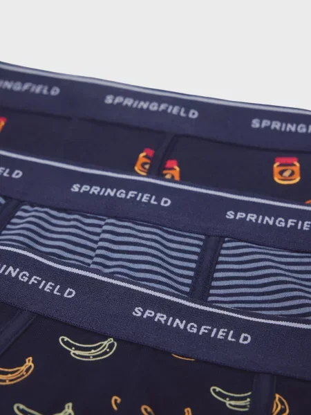 Боксеры Springfield с принтом синие