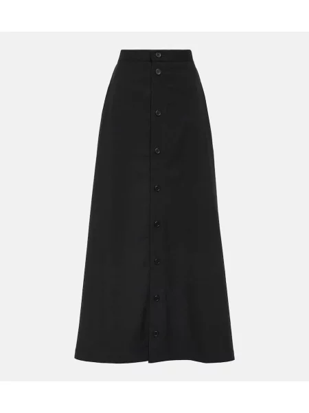 Fusta maxi Balenciaga de lână negru
