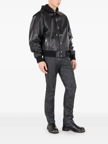 Geanta de piele Roberto Cavalli negru