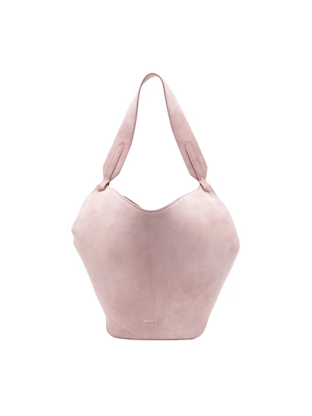 Torebka Khaite zamszowa różowa