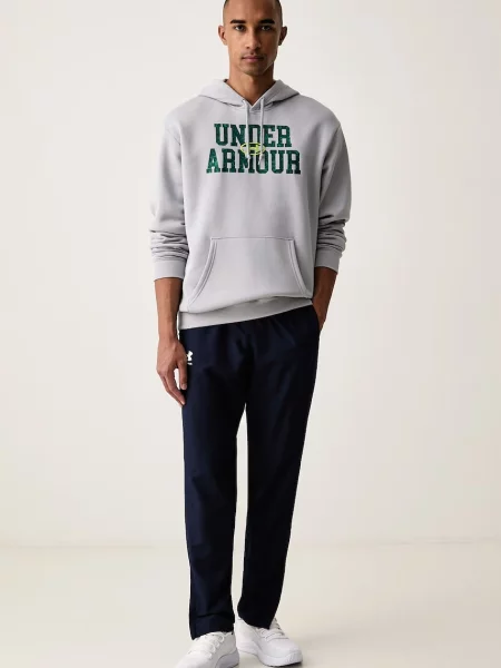 Under Armour mikina s kapucňou pánska s bavlnou Rival modrá