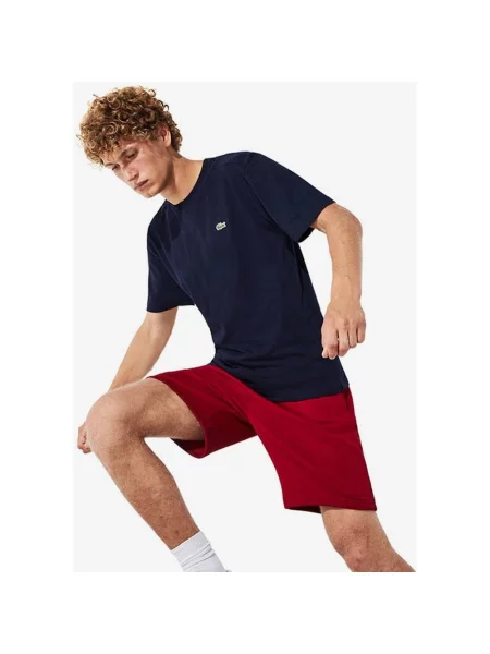 Granatowa koszulka z krótkim rękawem Lacoste Sport XS niebieska