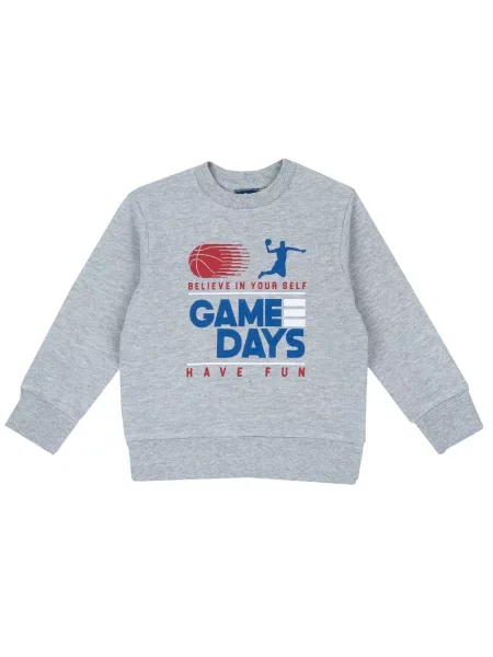 Дитячий Світшот Chicco бавовна/віскоза сірий