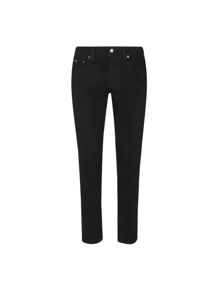 Skinny jeansy skinny Dolce And Gabbana z 5 kieszeniami czarne