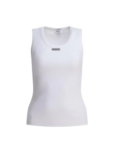 Top Alexander Mcqueen na ramiączkach biały