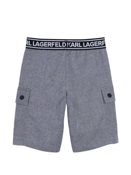Szorty cargo dziecięce Karl Lagerfeld niebieskie