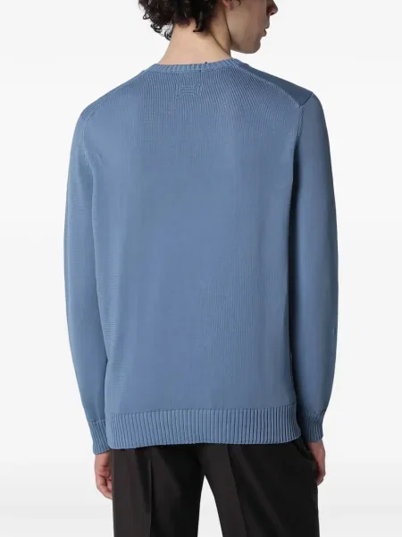Dlouhý svetr Drumohr s kulatým výstřihem modrý