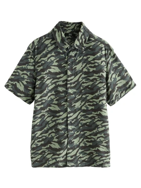 Next Cămașă kaki / deschis / închis verde