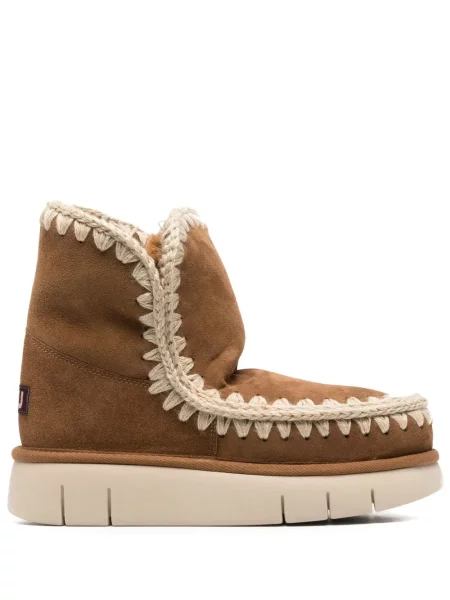 Botine Mou slip-on maro