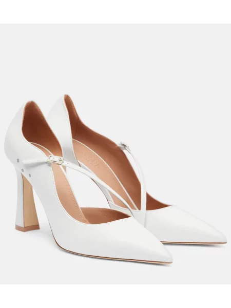 Pantofi cu toc Malone Souliers din piele de lac alb