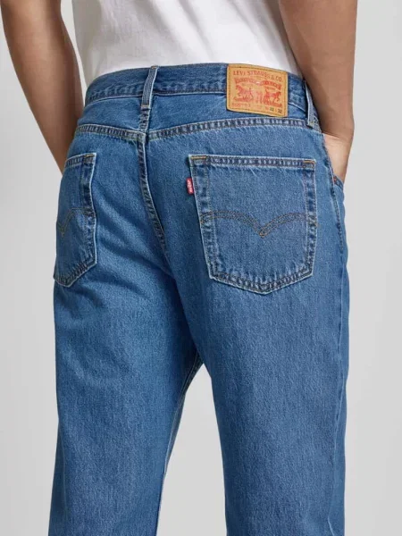 Jeansy o kroju straight fit z detalem z logo model 97 LOOSE STRAIGHT’ Levi's niebieskie