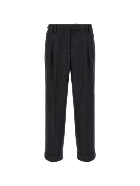 Pantaloni Alberto Biani de lână gri