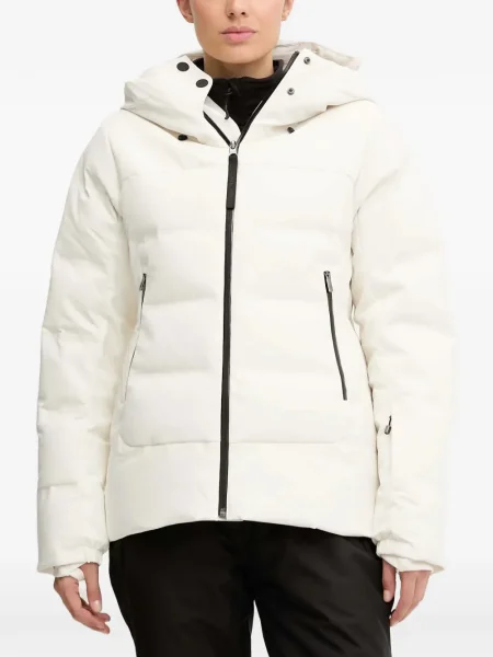 Geacă The North Face cu glugă alb