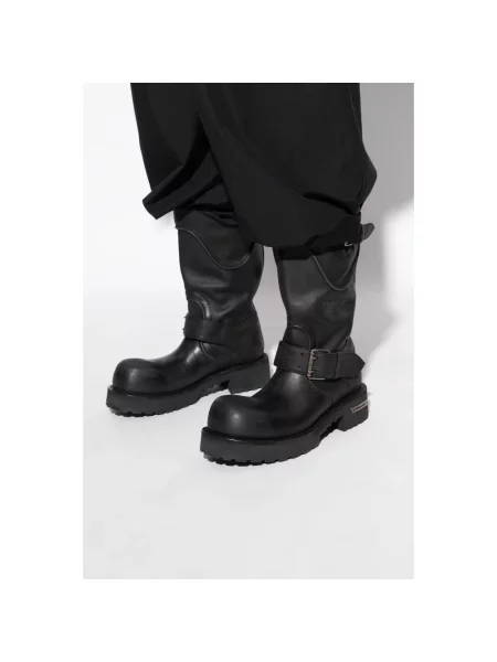 Kozaki Balenciaga skórzane czarne