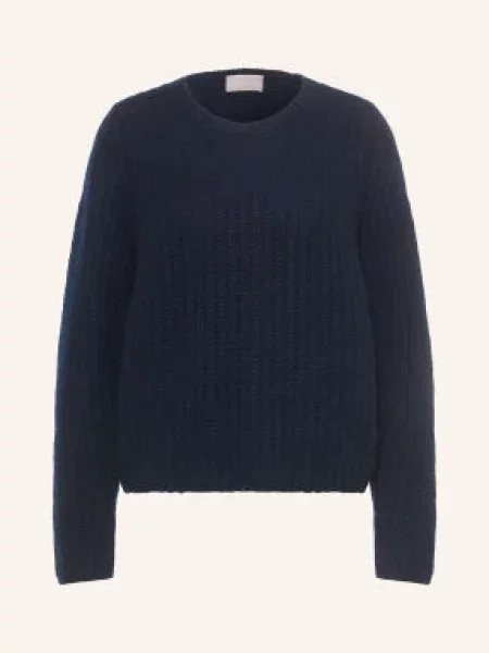Hemisphere Sweter Z Kaszmiru blau granatowy