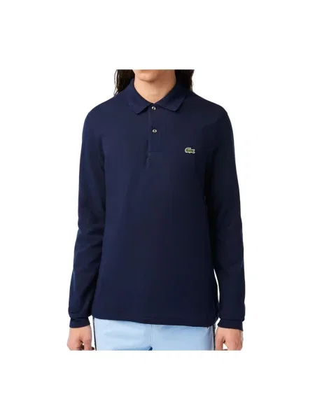 Koszulka polo Lacoste z długim rękawem niebieska