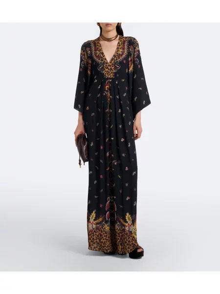Rochie maxi Etro cu imagine negru