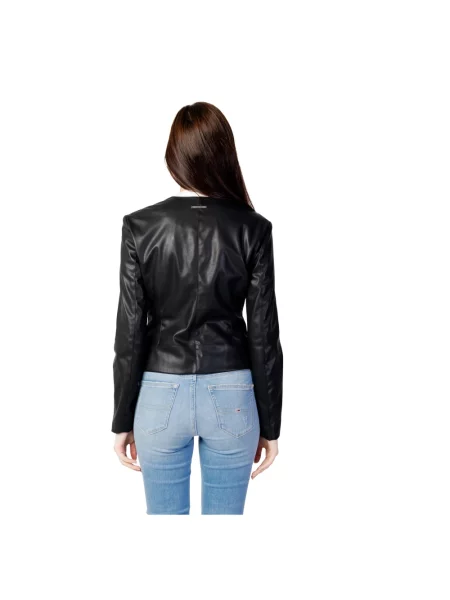 Kurtka skórzana Armani Exchange biker czarna