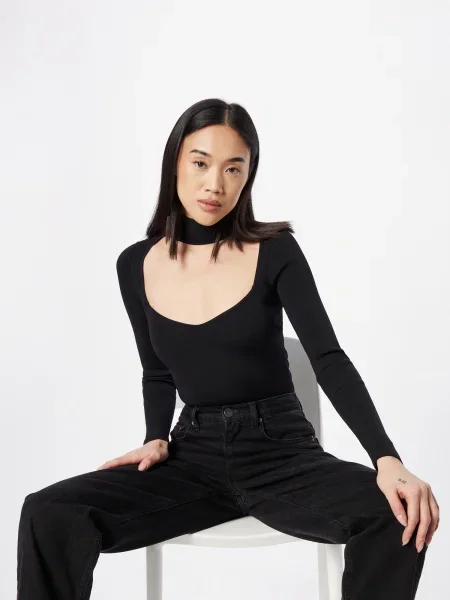 Gina Tricot Tricou Freya' negru