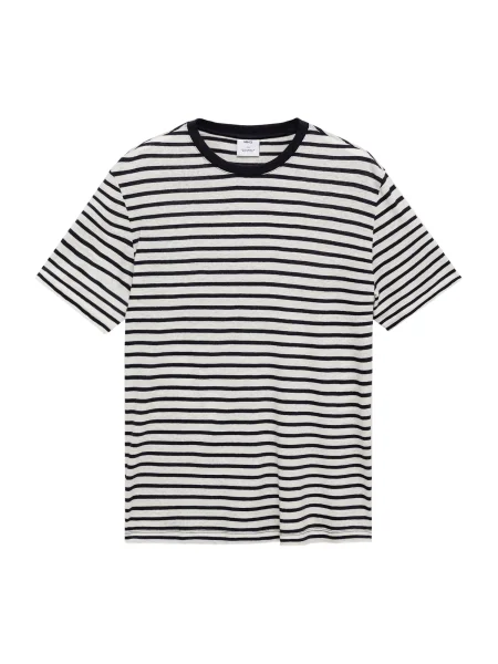 MANGO MAN Tričko LIMAR námornícka modrá / ako vlna biela