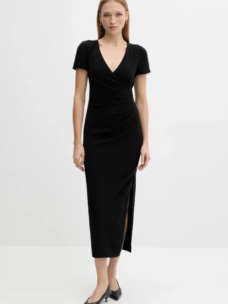 Armani Exchange rochie maxi mulata negru