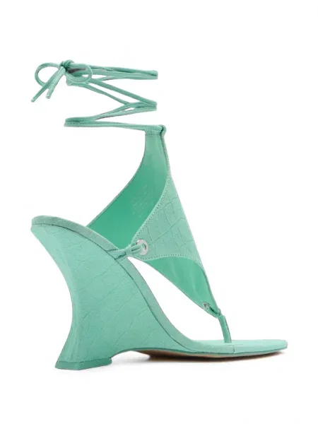 Sandale Naked Wolfe din piele de căprioară verde