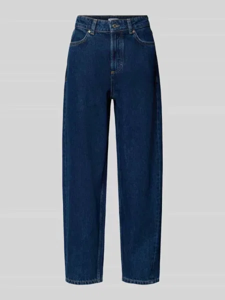 Jeansy Barrel Leg z czystej bawełny model „STINE CROPPED” Marc O'polo Denim niebieskie