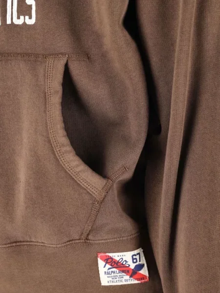 Fleece πουλόβερ Polo Ralph Lauren με κέντημα μπλε