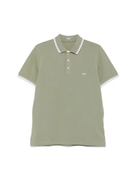 Koszulka polo Fay z logo zielona