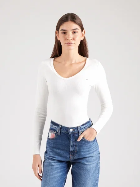 Tommy Jeans Tricou ESSENTIAL' alb