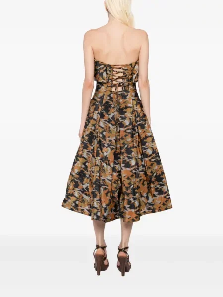 Rochie Amsale cu imagine plisată de costum portocaliu