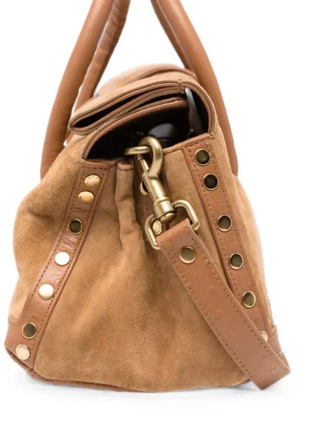 Kožna shopper torbica Zanellato smeđa