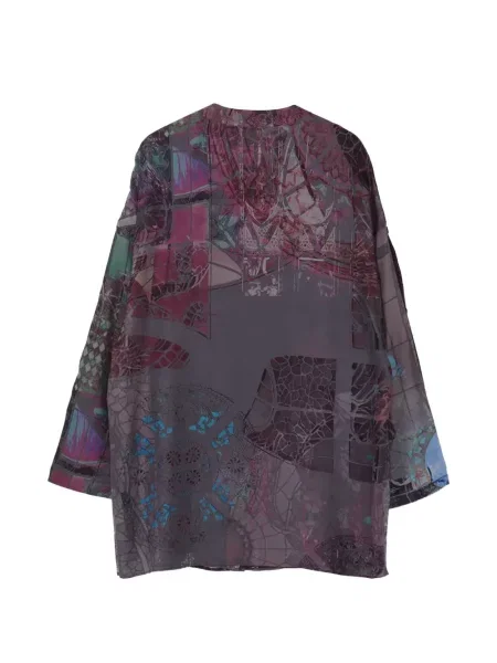 Košile Yohji Yamamoto s potiskem šedá