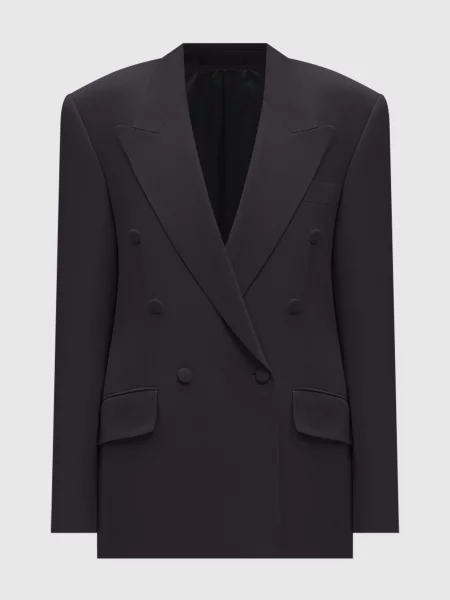 Двобортний жакет із шовку Jacob Lee сірий