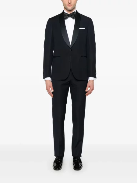 Costum Lardini din satin de costum albastru