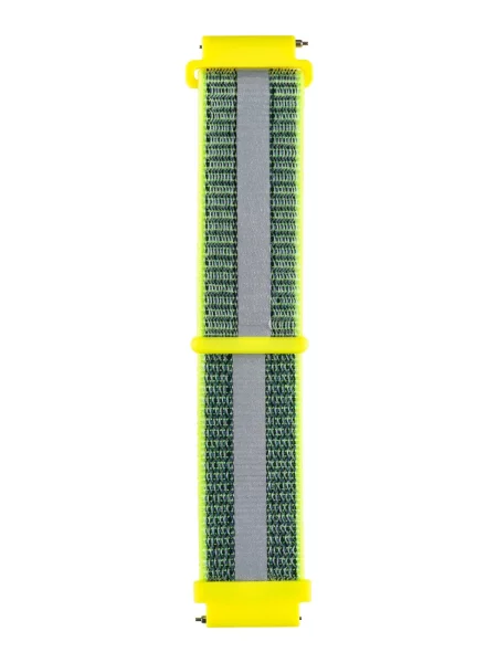 Pasek uniwersalny do smartwatchy Garett Kids zielony odblaskowy 20 mm szary