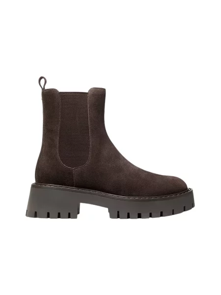 Botki Michael Kors skórzane bez obcasa brązowe