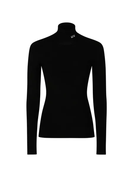 Top Loewe cu broderie negru