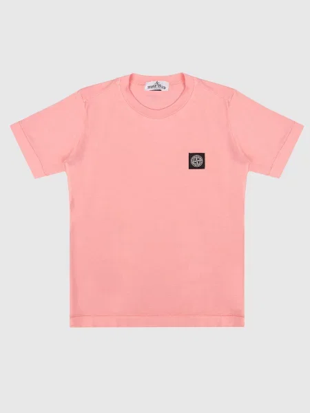 Детская футболка Stone Island розовая