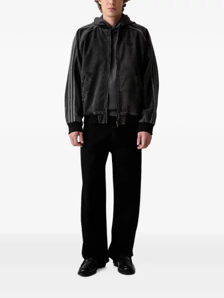 Hanorac Adidas cu dungi cu imagine plasă negru