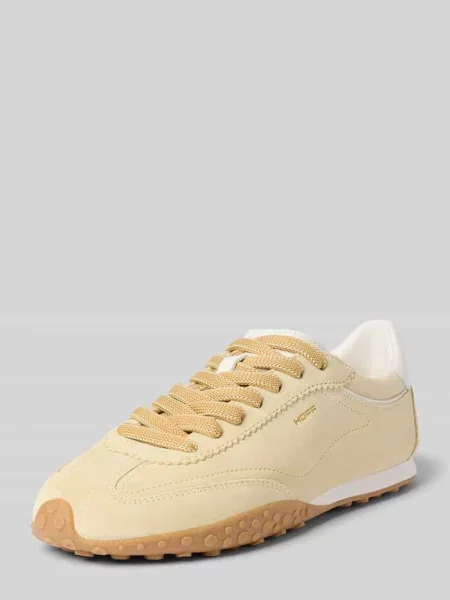 Sneakersy ze skóry naturalnej z detalem z logo model ‘Mimosa’ Hoff żółte